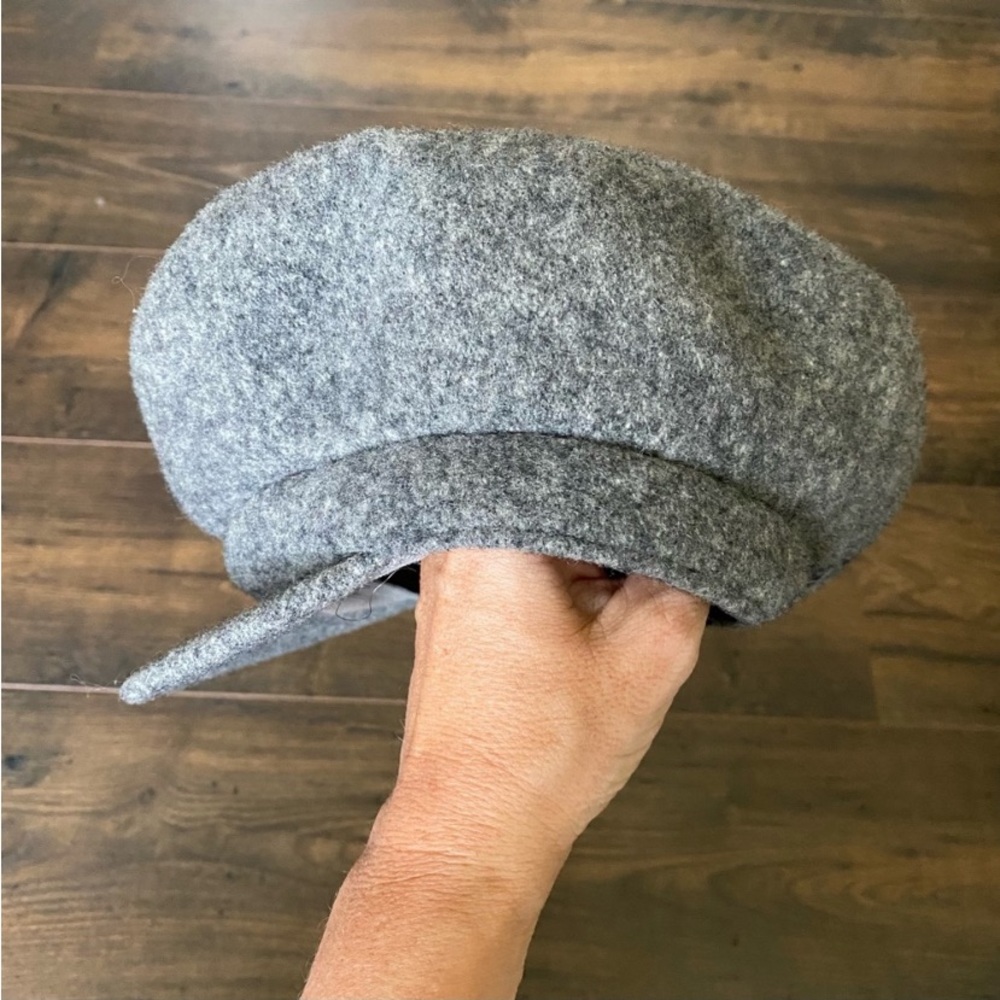 Vintage Kangol Spitfire Newsboy Wool Cap Gray